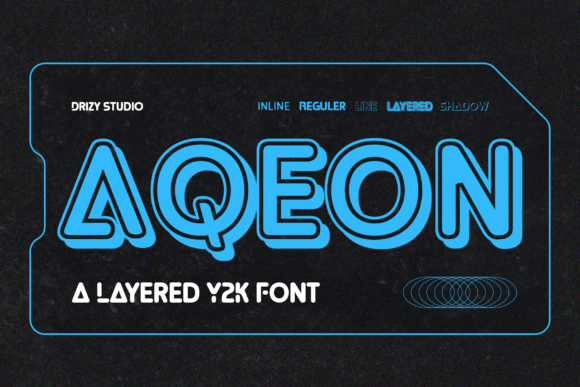 Aqeon: A Layered Y2K Sans Serif Font That Actually Works