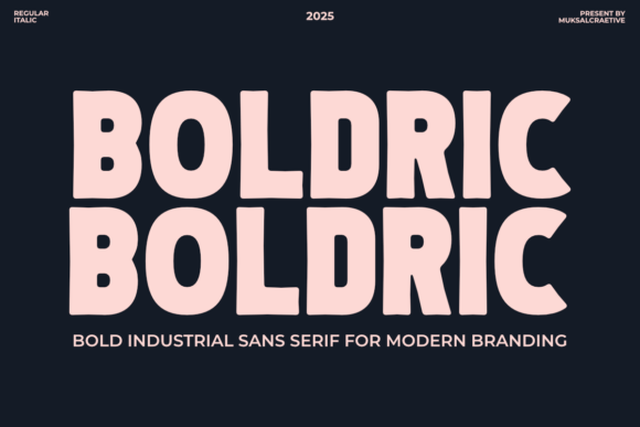 Boldric: A Bold Industrial Sans Serif Font for Digital Impact