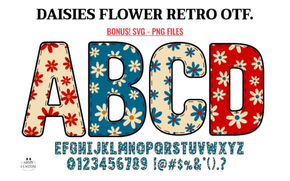 Daisy Flower Retro Bundle: A Display Font for Warm, Human Campaign Moments