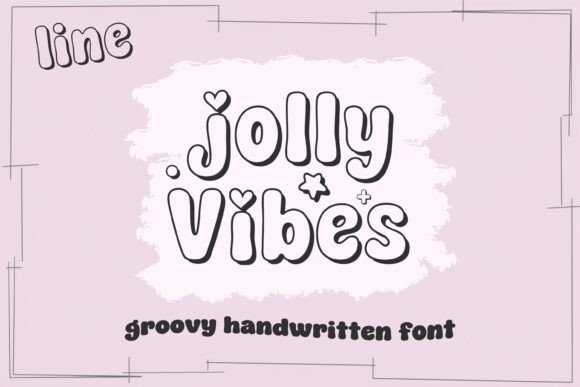 Jolly Vibes Line: A Playful Display Font for Handmade Brands