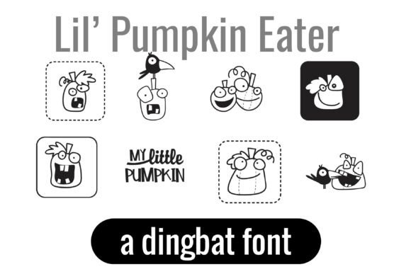 Lil Pumpkin Eater Dingbats: A Playful Display Font for Seasonal Campaigns