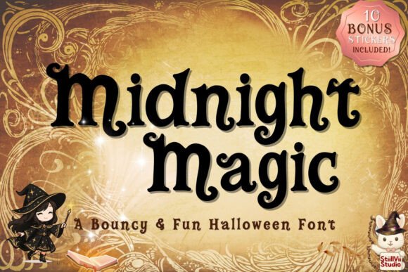 Midnight Magic: A Bouncy Retro Serif Font Review