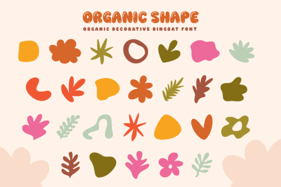 Organic Shape Dingbat Font for Brand Personality