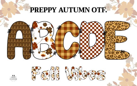 Preppyfall5 Plaid: A Warm, Cohesive Font for Fall Branding