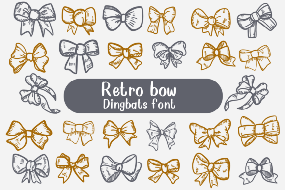 Retro Bow: A Vintage Dingbats Font for Scroll-Stopping Brand Moments