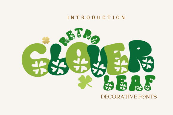 Retro Clover Leaf: A Decorative Font for Editorial Charm