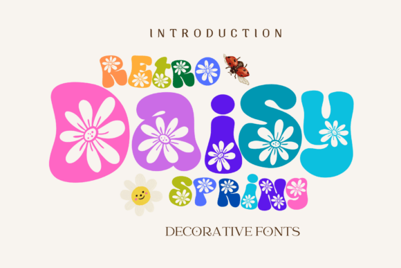 Retro Daisy Spring: A Decorative Font for Editorial Charm