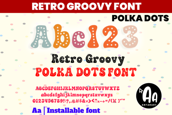 Retro Groovy Polka Dots: A Playful Display Font for Digital Brands
