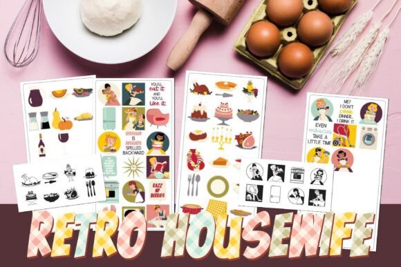 Retro Housewife: A Color Font for Editorial Charm