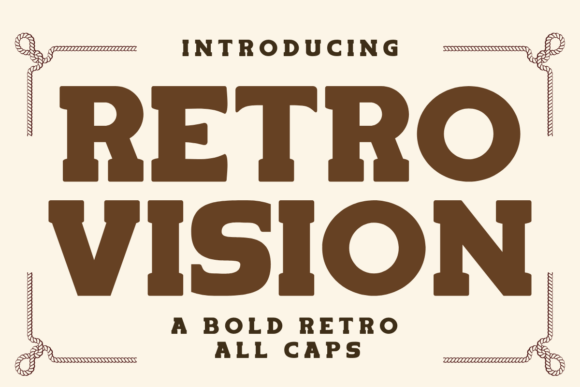 Retro Vision: A Bold Slab Serif Font for Handmade Brands