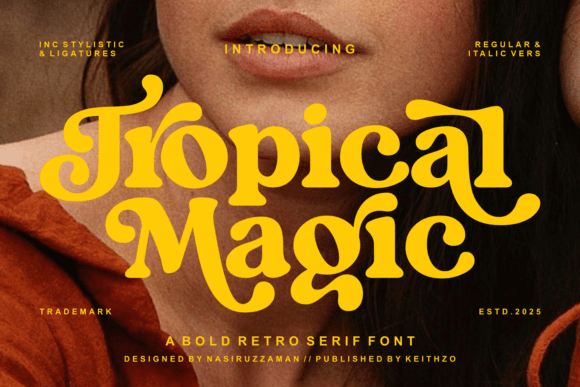 Tropical Magic: A Retro Serif Font for Editorial Charm