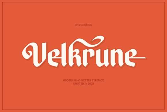 Velkrune: A Bold Blackletter Font for Crafters and Product Creators